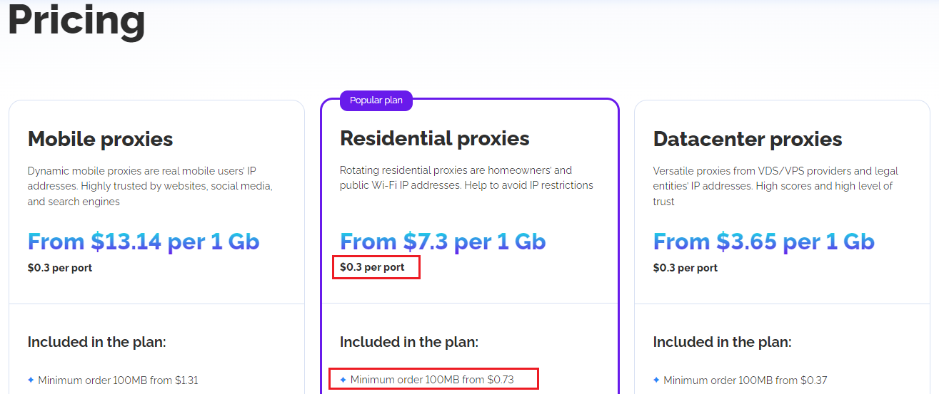 Astro pricing plans