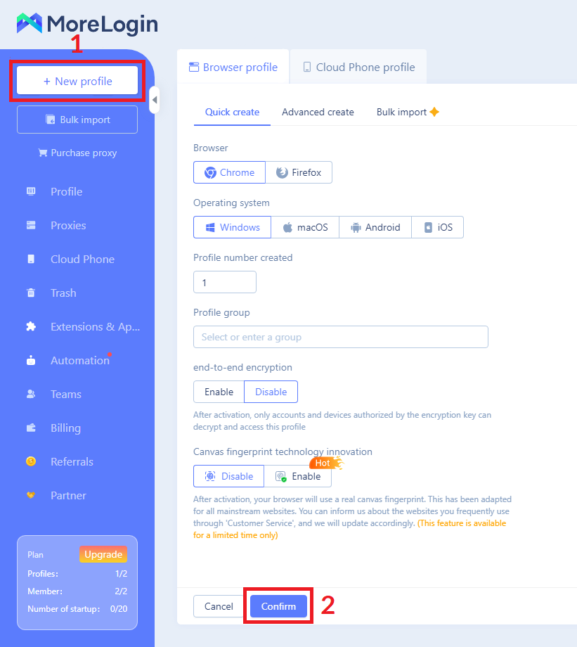Astro proxies and MoreLogin browser