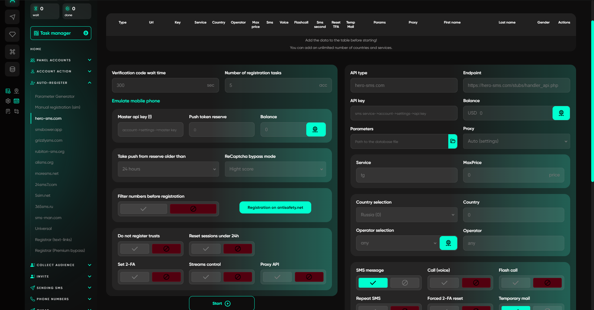 How to configure Astro proxies in Telegram Expert interface