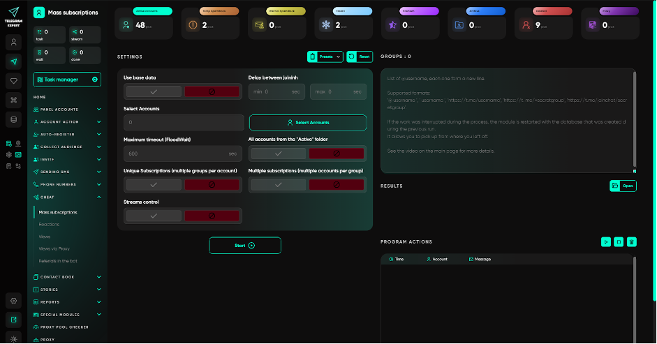 Telegram Expert with proxies