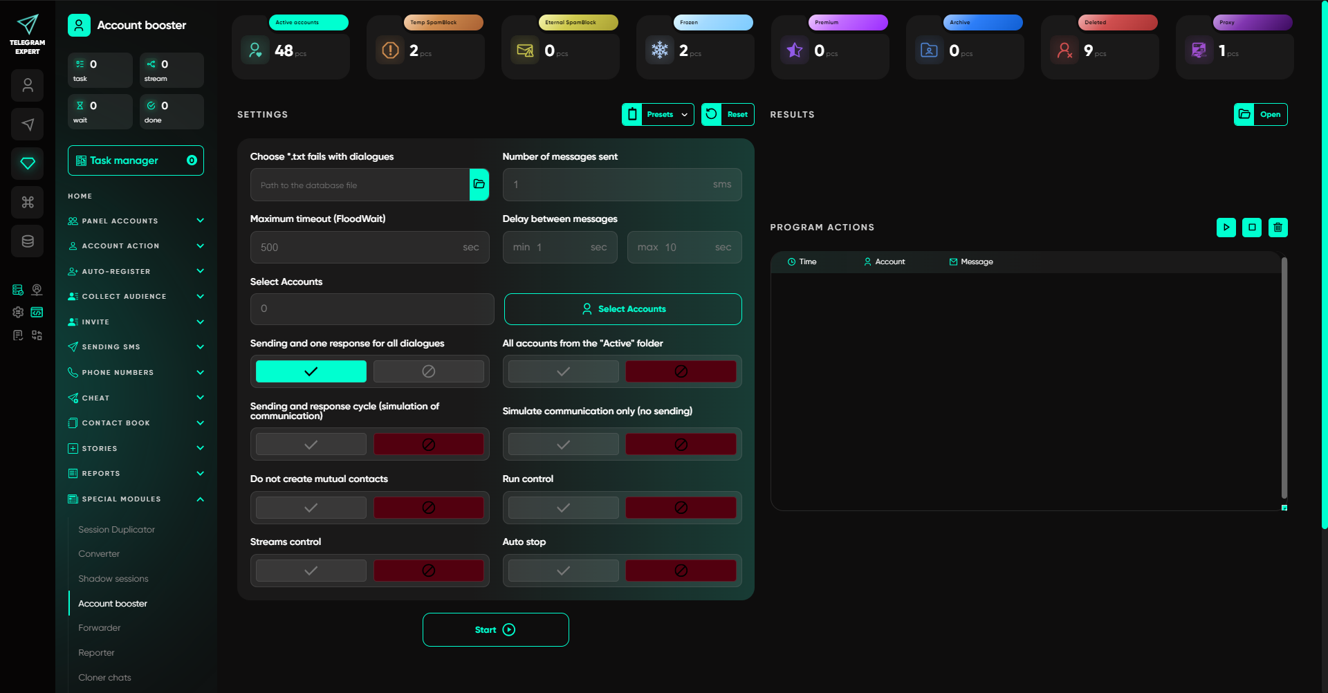 Telegram Expert proxy settings with Astro rotating proxies
