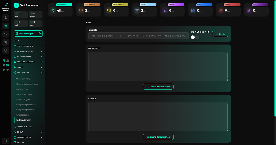 Telegram Expert settings
