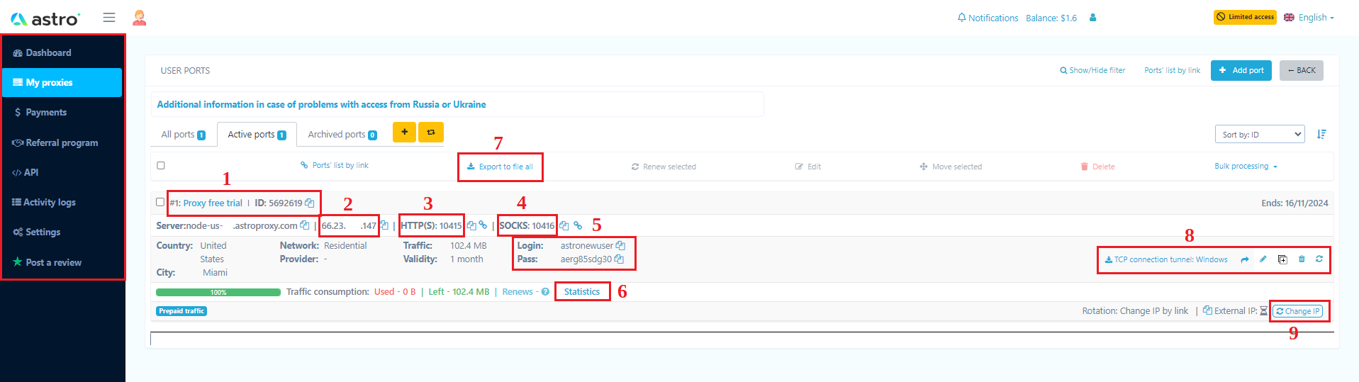 How to test Astro proxies for free