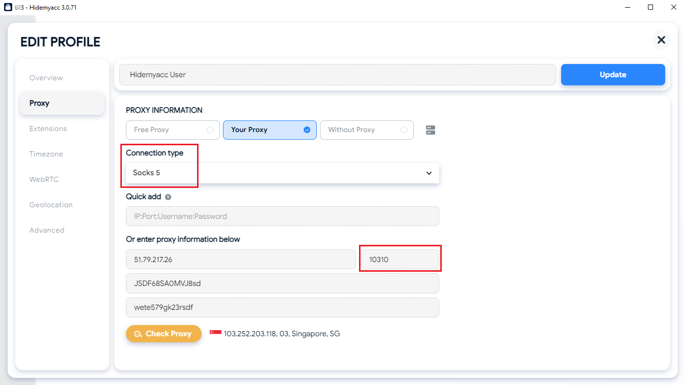 Integration of Astro proxies into Hidemyacc